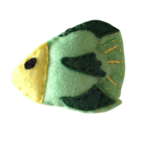 BROCHE DE PEZ VERDE  (7,5X6 CM)