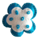 BROCHE ESTRELLA AZUL  (DIAM. 6,8 CM)