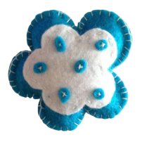 BROCHE ESTRELLA AZUL  (DIAM. 6,8 CM)