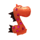 BROCHE DE DINOSAURIO CON LENTEJUELAS  (6X8 CM)