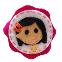 BOCHE ONDAS FUCSIA  (DIAM. 7,5 CM)