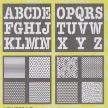 KIT DE CUATRO PLANTILLAS DE 30,5X30,5 CM  ABC