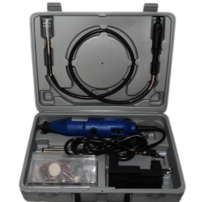 CONJUNTO TALADRO 130W C/ SOPORTE, ALARGADOR Y OTROS ACCESORIOS 220 VOL