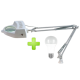 FLEXO LAMPARA CON LUPA DE TRES AUMENTOS + BOMBILLA DE LEDS