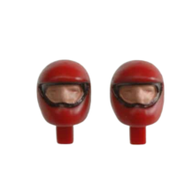 CASCO INTEGRAL ROJO, 2 UNID