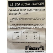 CARGADOR A 12 VOL PARA 4-6 ELEMENTOS RECARGBLES