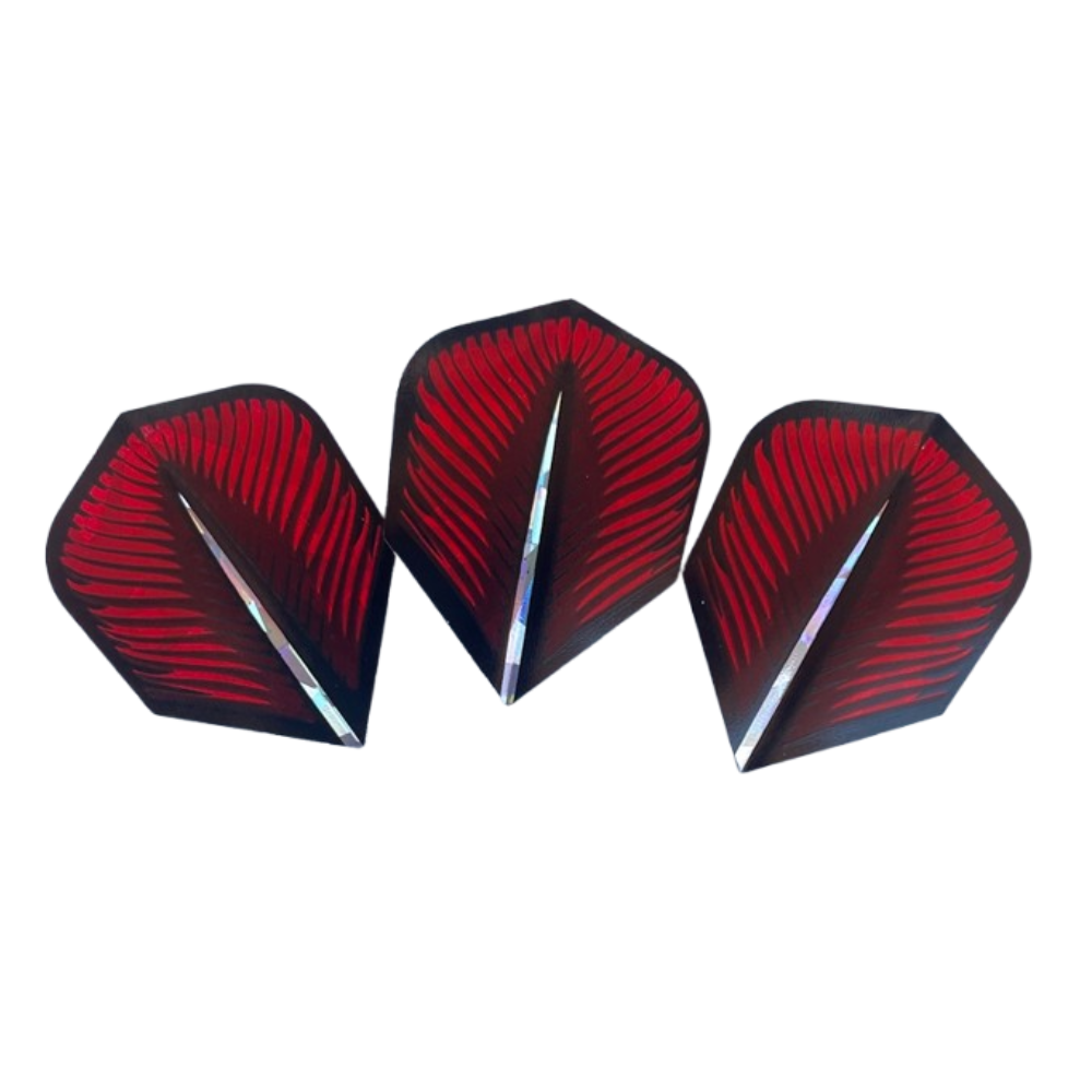 ALETA HOLOGRAFIC FLIGHTS PLUMA ROJA, 3 UNID