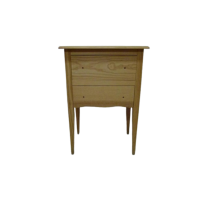 COMODA DE PATA DE AGUJA CON DOS CAJONES  (88X60X40 CM)