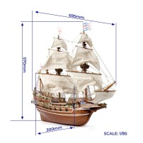 H.M.S. REVENGE, GALEON INGLES DE 1577, 1/85