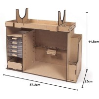 MUEBLE TALLER PORTATIL CON SOPORTE PARA BARCOS