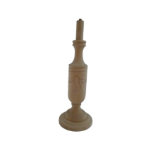PIE DE LAMPARA TALLADA EN HAYA, 37 CM DE ALTO