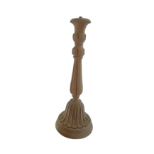 PIE DE LAMPARA TALLADA DE HAYA, 36 CM DE ALTO