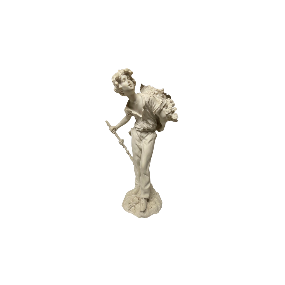 CAMPESINO CON CESTA DER UVAS, 38 CM