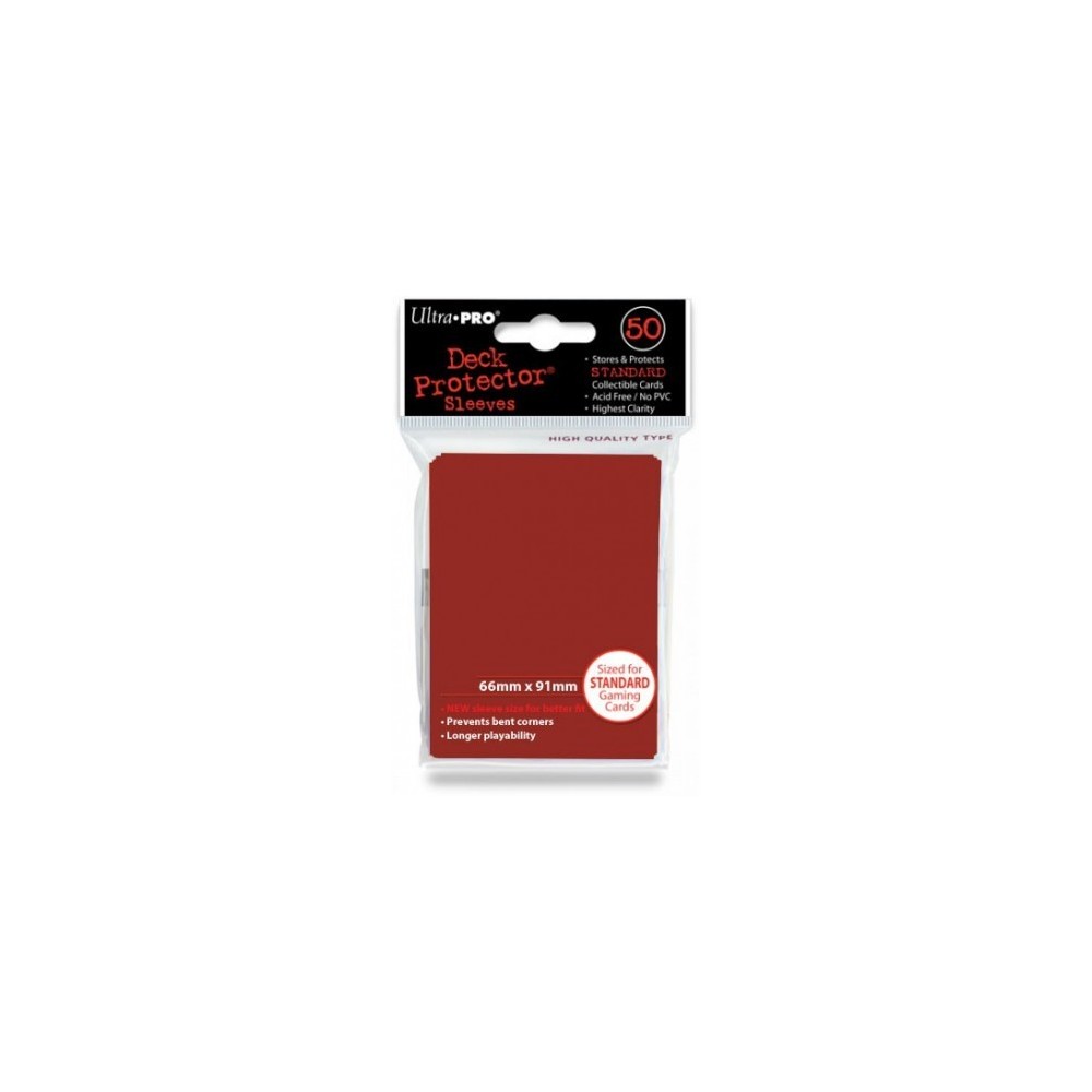 SLEEVE NEW RED STDR, 50 UNID  (FUNDAS DE CARTAS)