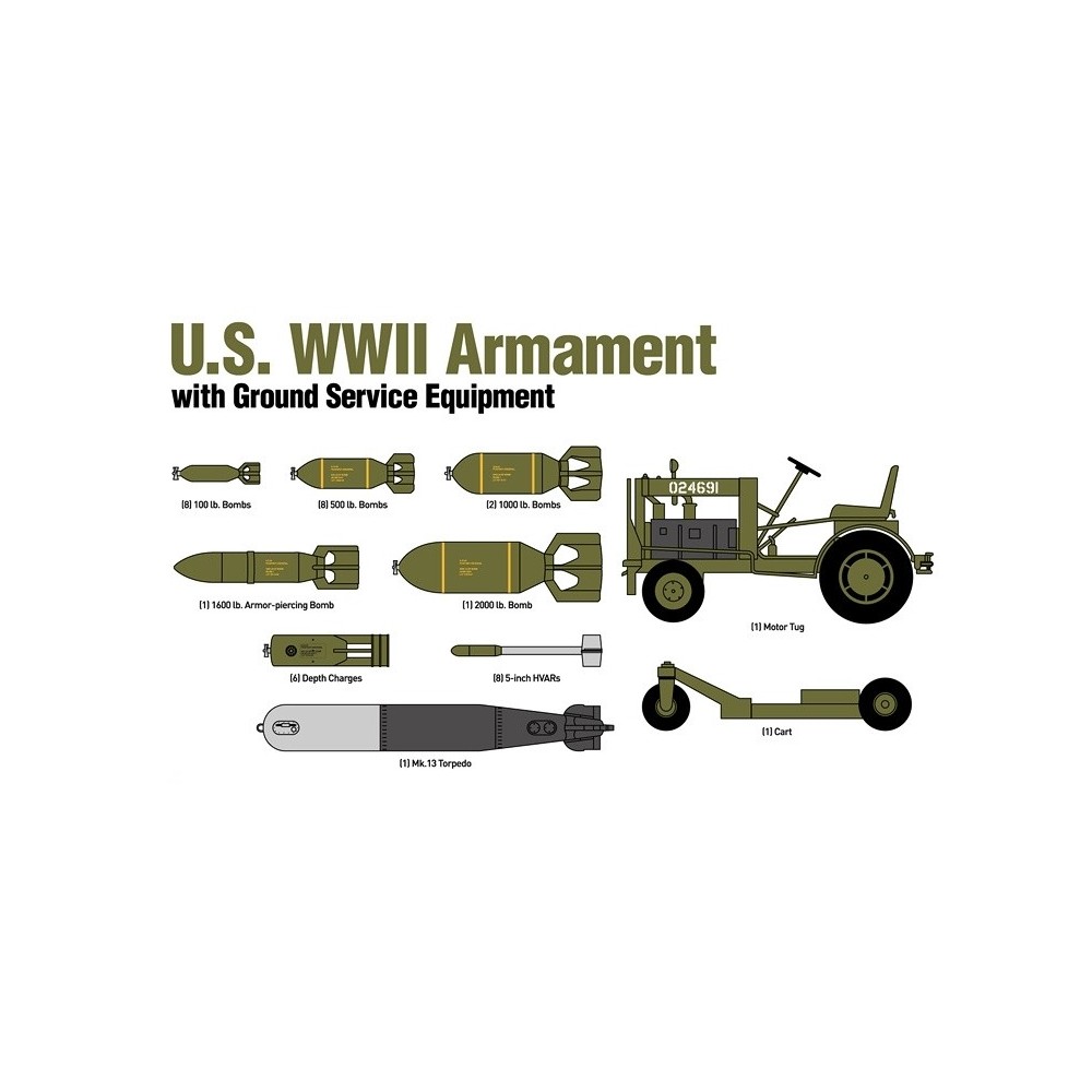 US WWII ARMAMENT SET 1/48