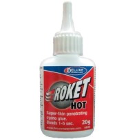 ROKET HOT, PEGAMENTO DE CIANOCRILATO EXTRALIQUIDO, 20 GR.  (PEGA ENTRE 1-5 SEGUNDOS)