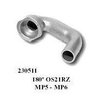 COLECTOR DE 180 GRADOS PARA MOTOR 21  (CODO)
