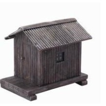 CASETA DE GUARDAAGUJAS DE MADERA ENVEJECIDA, HO